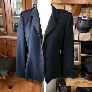 Alex Garfield black jacket size 6 shoulder pads fully lined